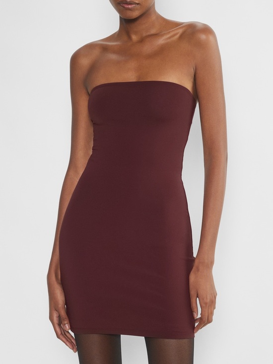 Aritzia Dresses & Skirts - Aritzia Sz S Burgundy Strapless Original Contour Enrapture Mini Tube Dress NWOT
